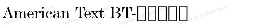 American Text BT字体转换
